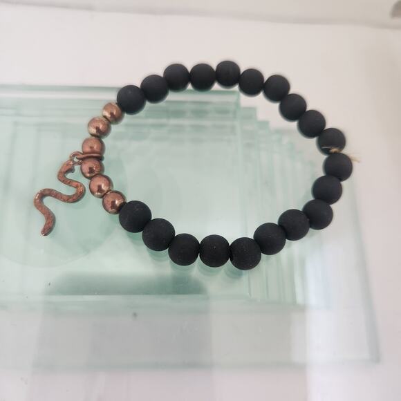 None and/or Unknown Jewelry - Plastic Beaded Stretch Serpent Bracelet